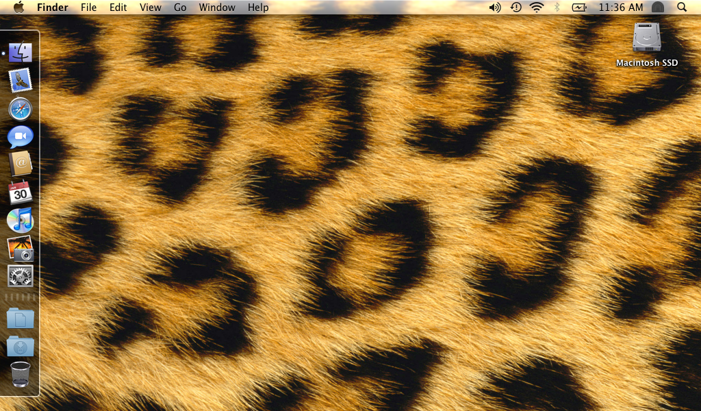 Leopard desktop from a Samsung NC-10